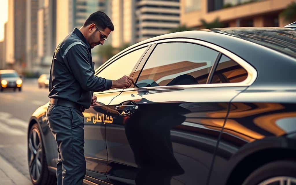 فني متخصص في فتح السيارات المغلقة دون أضرار في الكويت