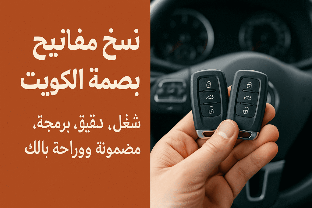 نسخ مفاتيح بصمة بالكويت – شغل دقيق، برمجة مضمونة، وراحة بالك
